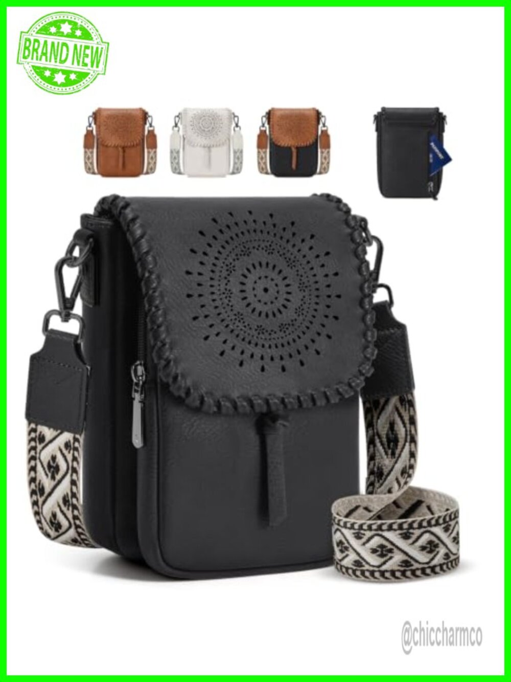 Small RFID Crossbody Phone Purse Wallet PU Leather Women